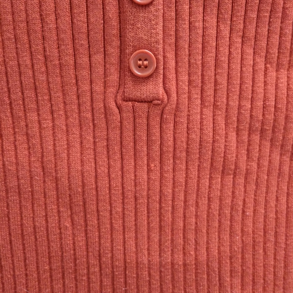 Orange Ribbed Sweater - Picture 4 of 4